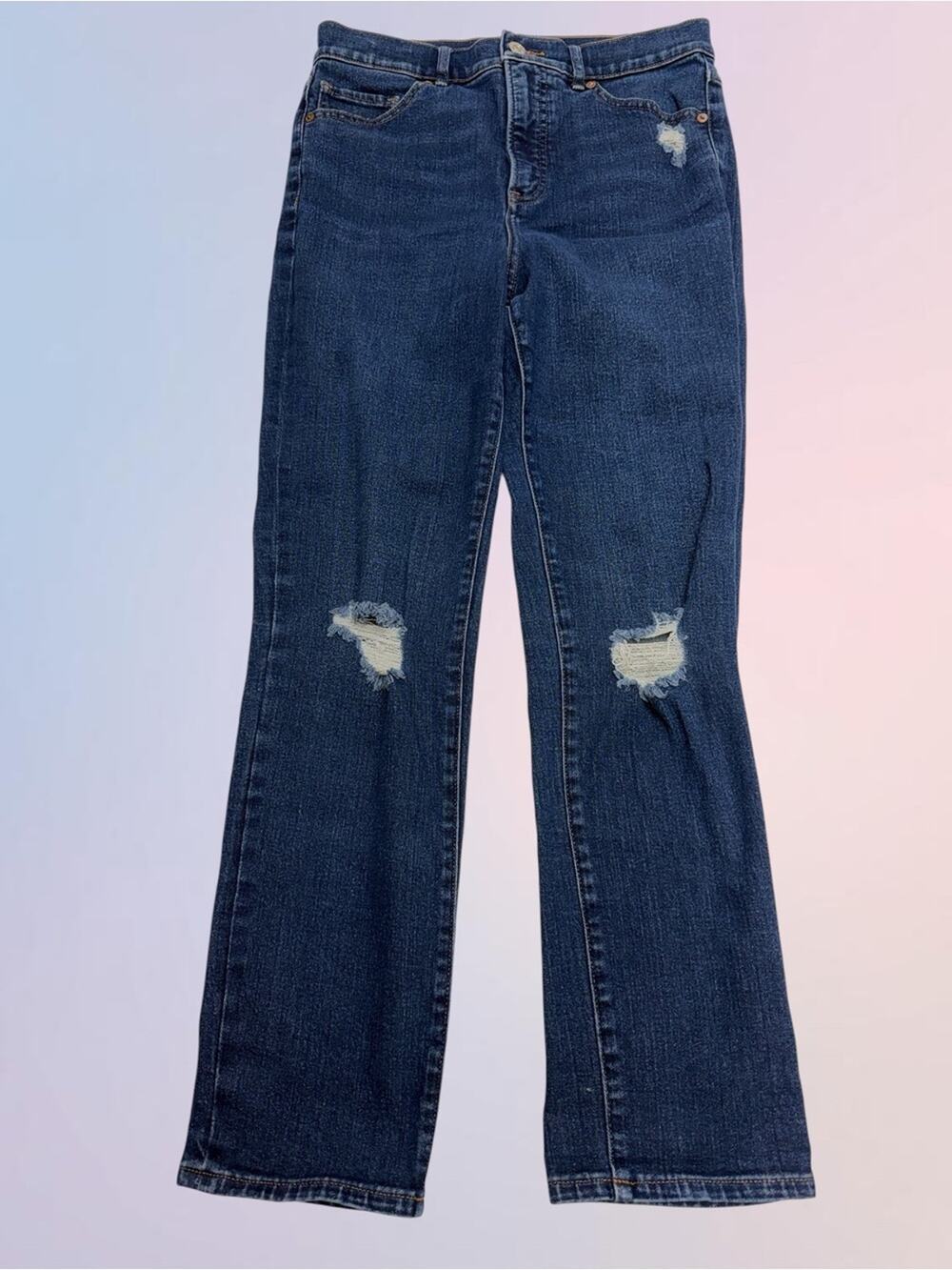 EXPRESS Women’s 6 SLIM SUPER HIGH RISE Blue Jeans